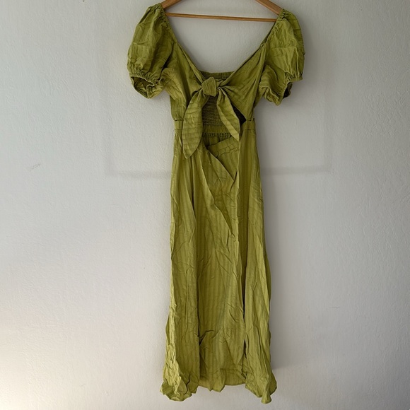 Show Me Your Mumu Gabrielle Tie Dress Pear Green - Picture 4 of 4